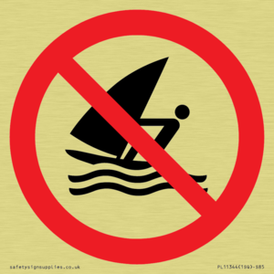 Prohibition: No windsurfing
